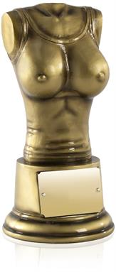 Booby Prize Antique Gold Finish Award - Available in 2 sizes