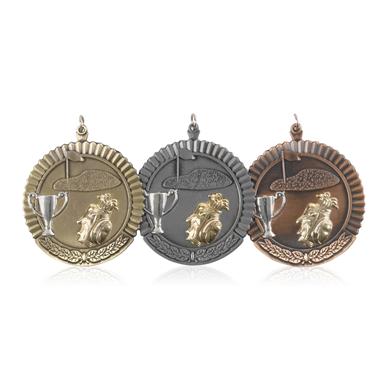 High Quality 50mm Golf Medals - Available in Gold, Silver and Bronze - MD04