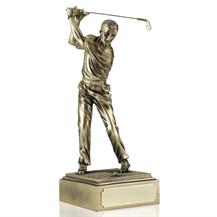 Light Bronze Finish Golf Figures - Available in 4 sizes RS34-37