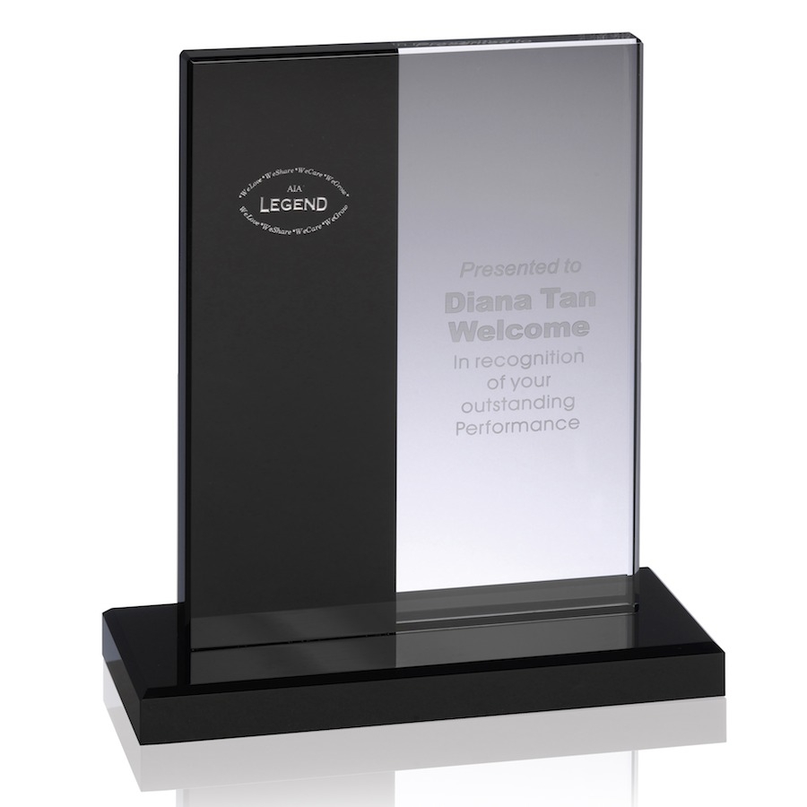 Black and Clear Optical Plaques - 2 sizes - AC86