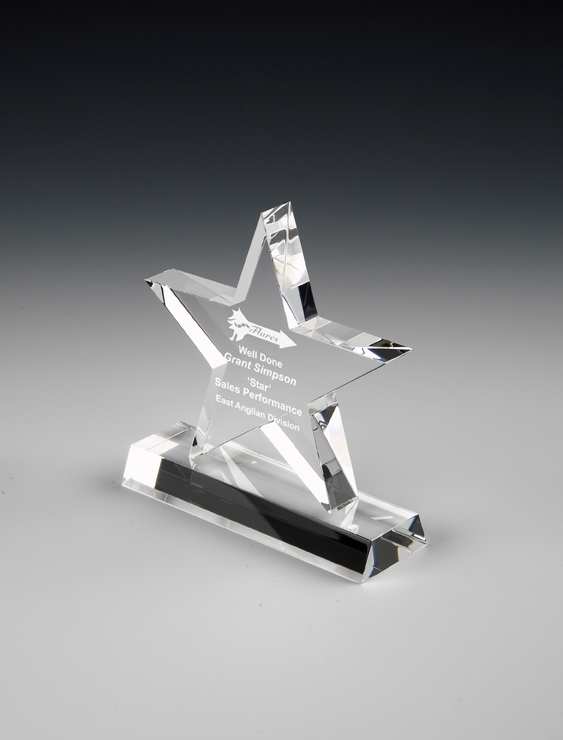Optical Crystal Star Award - T8413 - 6.5inch