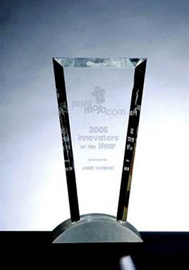 Optical Crystal Vision Award with Aluminium Base - C-M05