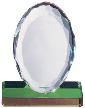 Optical Crystal Desktop Diamond Award - Oval