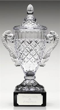 Merit Cup Sward - Cut Optical Crystal on Base
