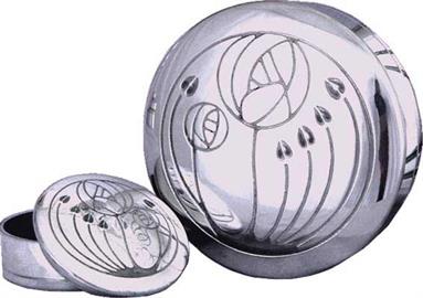Charles Rennie Mackintosh Trinket Box: Style 1 - Circular