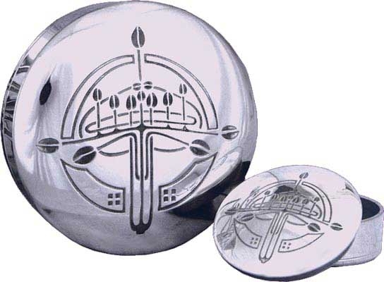 Charles Rennie Mackintosh Trinket Box: Style 3 - Circular