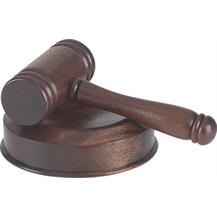 Mahogany Gavel and Block