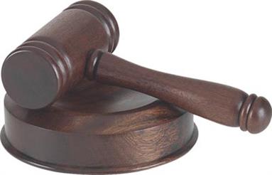 Mahogany Gavel and Block