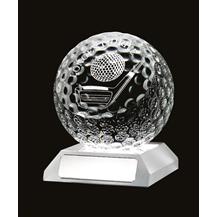 Beautiful Glass Golf 'Longest Drive' Ball Trophy