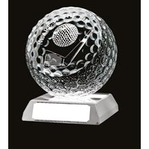 Beautiful Glass Golf 'Nearest The Pin' Ball Trophy