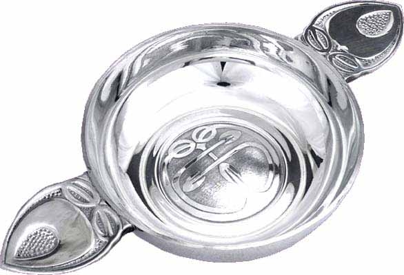 Charles Rennie Mackintosh Pewter Quaich Bowl