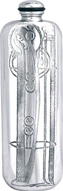Charles Rennie Mackintosh Pewter 3oz Top Pocket Flask - Style 1