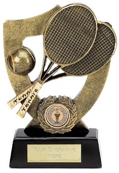 Resin Tennis Trophy with Backplate