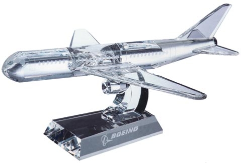 Optical Crystal Dual Engine Aeroplane