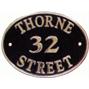 Polished Brass Oval - Black thumbnail