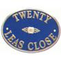 Polished Brass Oval - Blue thumbnail