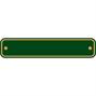 30.5 x 6.5cm Polished Brass Sign - Green Rectangle thumbnail
