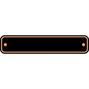 30.5 x 6.5cm Polished Brass Sign - Black Rectangle thumbnail