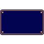 30 x 18cm Polished Brass Sign - Blue Rectangle thumbnail