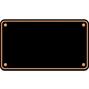30 x 18cm Polished Brass Sign - Black Rectangle thumbnail