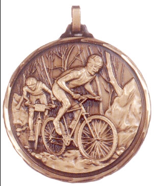 Faceted Cycling Medal - Off Road