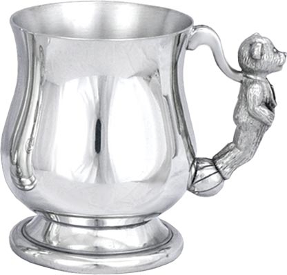 Child's Pewter 'Georgian' Tankard - Teddy Handle