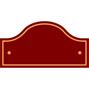 Maroon Polished Brass Sign - Bridge thumbnail