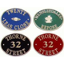 Polished Brass Oval Signs