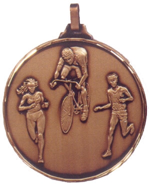 Faceted Triathlon Medal