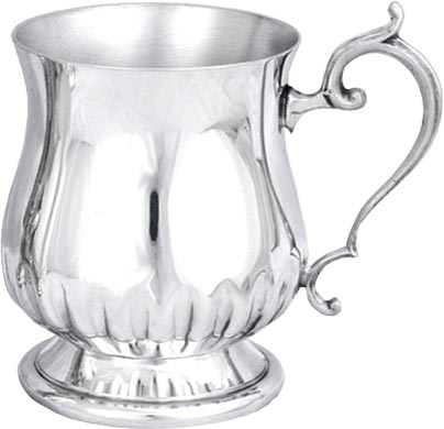 Child's Pewter 'Georgian' Tankard - Fluted/Plain Base