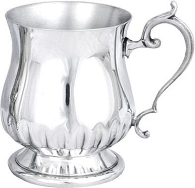 Child's Pewter 'Georgian' Tankard - Fluted/Plain Base