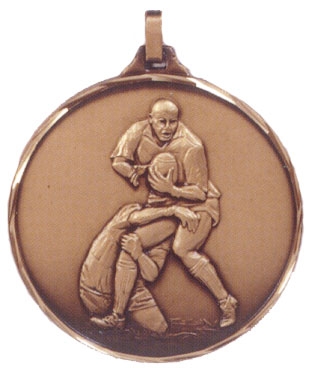 Faceted Rugby Medal