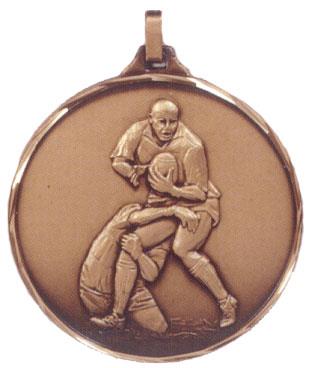 Faceted Rugby Medal
