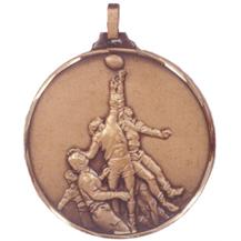 Faceted Rugby Medal - The Line Out