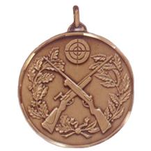 Faceted Shooting Medal - Crossed Rifles
