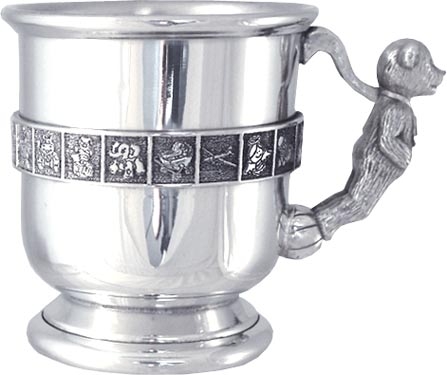 Baby / Child's Cup with Teddy Handle - Rounded Sides with Base