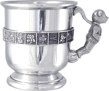 Baby / Child's Cup with Teddy Handle - Rounded Sides with Base