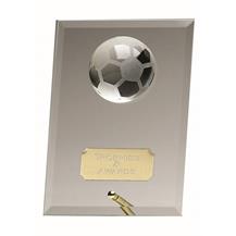 Jade Glass Football Prize Trophy